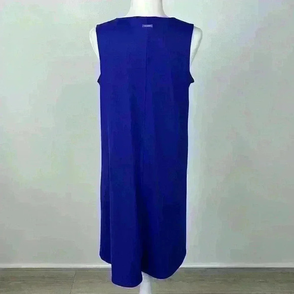 KASPER Blue/Purple Sleeveless Midi Dress Size M - Picture 4 of 10